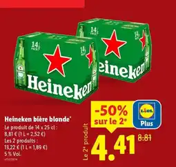 Lidl HEINEKEN bière blonde offre