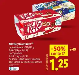 Lidl Nestlé yaourt mix offre
