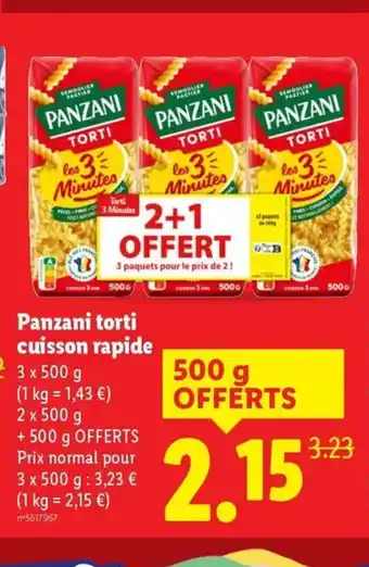 PANZANI torti cuisson rapide