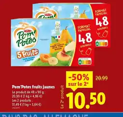 Lidl POM'POTES fruits jaunes offre