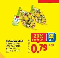 Lidl Œufs dans un filet offre