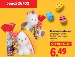 Lidl Peluche avec chocolat offre