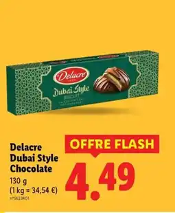Lidl DELACRE Dubai Style Chocolate offre