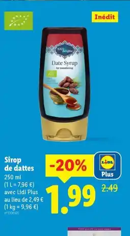 Lidl Sirop de dattes offre