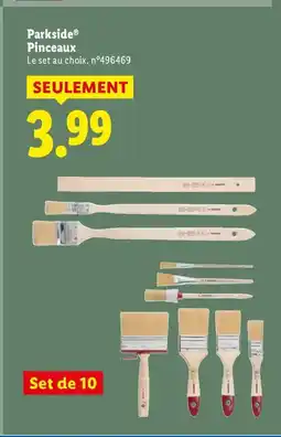 Lidl PARKSIDE Pinceaux offre