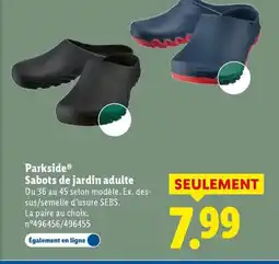 Lidl PARKSIDE Sabots de jardin adulte offre
