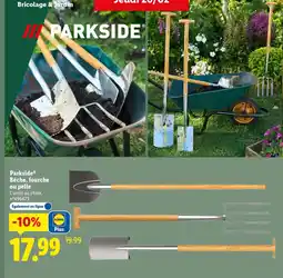 Lidl PARKSIDE Bêche, fourche ou pelle offre