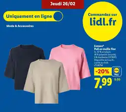 Lidl ESMARA Pull en maille fine offre