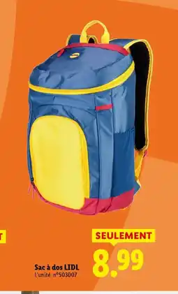 Lidl Sac à dos offre