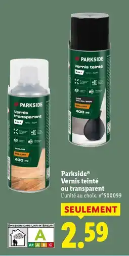 Lidl PARKSIDE Vernis teinté ou transparent offre