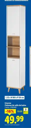 Lidl LIVARNO Colonne de salle de bains offre