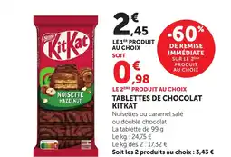 Bi1 KITKAT Tablettes de chocolat offre