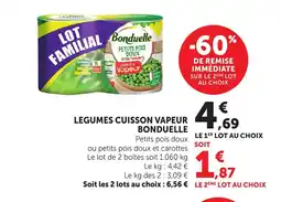 Bi1 BONDUELLE Legumes cuisson vapeur offre