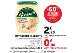 Bi1 BENEDICTA Mayonnaise offre