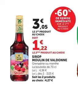 Bi1 MOULIN DE VALDONNE Sirop offre