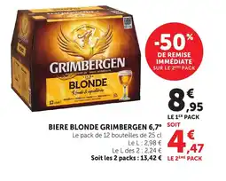 Bi1 GRIMBERGEN 6,7° Biere blonde offre