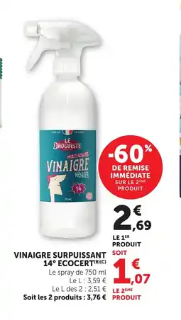 Bi1 Vinaigre surpuissant 14° ecocert offre