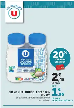 Bi1 U Creme uht liquide legere 12% mg offre