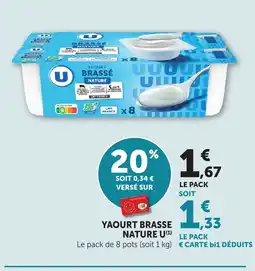 Bi1 U Yaourt brasse nature offre