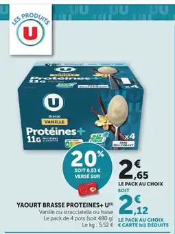 Bi1 U Yaourt brasse proteines+ offre