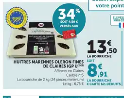 Bi1 Huitres marennes oleron fines de claires igp offre