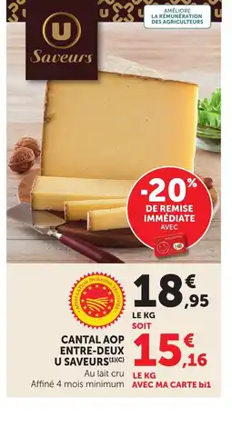 Bi1 Cantal aop entre-deux u saveurs offre