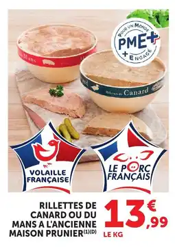 Bi1 MAISON PRUNIER Rillettes de canard ou du mans a l'ancienne offre