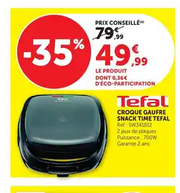 Bi1 TEFAL Croque gaufre snack time offre