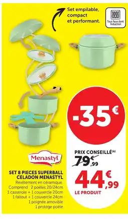 Bi1 MENASTYL Set 8 pieces superball celadon offre