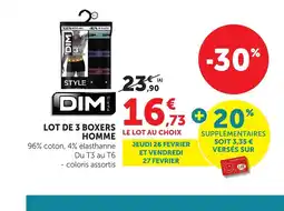 Bi1 DIM Lot de 3 boxers homme offre