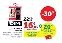 Bi1 DIM Lot de 3 slips homme offre