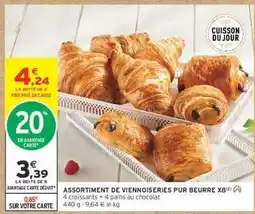 Intermarché ASSORTIMENT DE VIENNOISERIES PUR BEURRE X8 offre