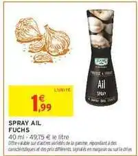 Intermarché Spray ail FUCHS offre