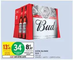 Intermarché Bière Blonde 'Bud' offre