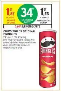 Intermarché Chips Tuiles Original Pringles offre
