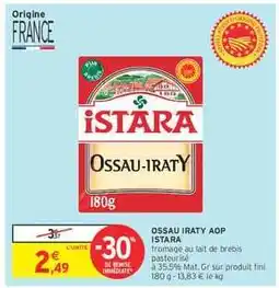 Intermarché OSSAU IRATY AOP ISTARA offre