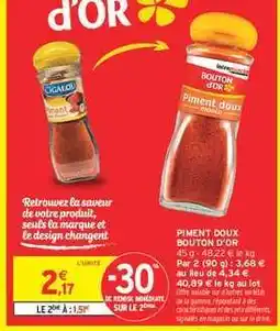 Intermarché PIMENT DOUX BOUTON D'OR offre