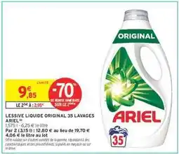 Intermarché Lessive Liquide Original 35 Lavages Ariel offre