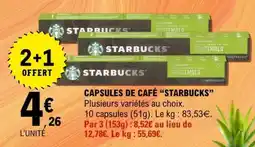 E.Leclerc Capsules De Café Starbucks offre