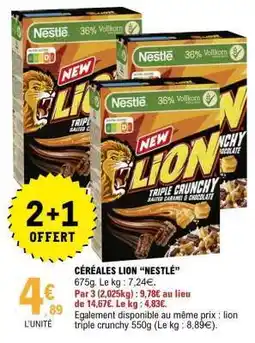 E.Leclerc Céréales Lion Nestlé offre