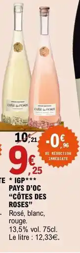 E.Leclerc IGP Pays d'Oc 'Côtes des Roses' offre