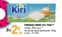 E.Leclerc FROMAGE FONDU X10 KIRI offre