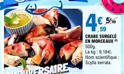 E.Leclerc CRABE SURGELÉ EN MORCEAUX offre