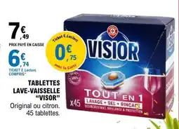 E.Leclerc TABLETTES LAVE-VAISSELLE “VISOR” offre