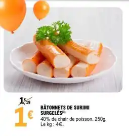 E.Leclerc BÂTONNETS DE SURIMI SURGELÉS offre