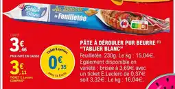 E.Leclerc PÂTE À DÉROULER PUR BEURRE 'TABLIER BLANC' offre
