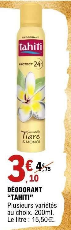 Lot De 4 Déodorants Ushuaïa Polynésie Huile De Monoï & Fleur De Tiaré - 200ml Chacun