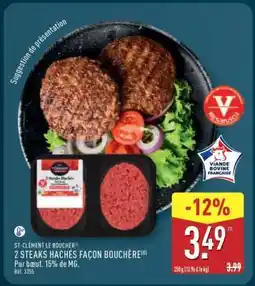ALDI 2 STEAKS HACHÉS FAÇON BOUCHÈRE offre