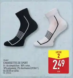 ALDI CHAUSSETTES DE SPORT offre