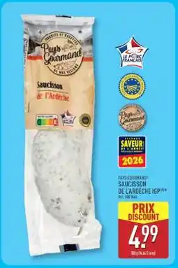 ALDI SAUCISSON DE L'ARDÈCHE IGP offre